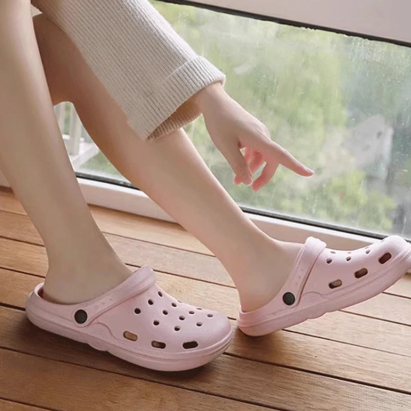 Fashion Waterproof Nursing Clogs – Lightweight Soft Sole Indoor & Outdoor Sandals