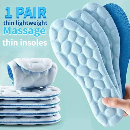 4D Latex Sport Insoles Soft High Elasticity Shoe Pads Breathable Running Basket Shoe Sole Arch Support Orthopedic Inserts Unisex